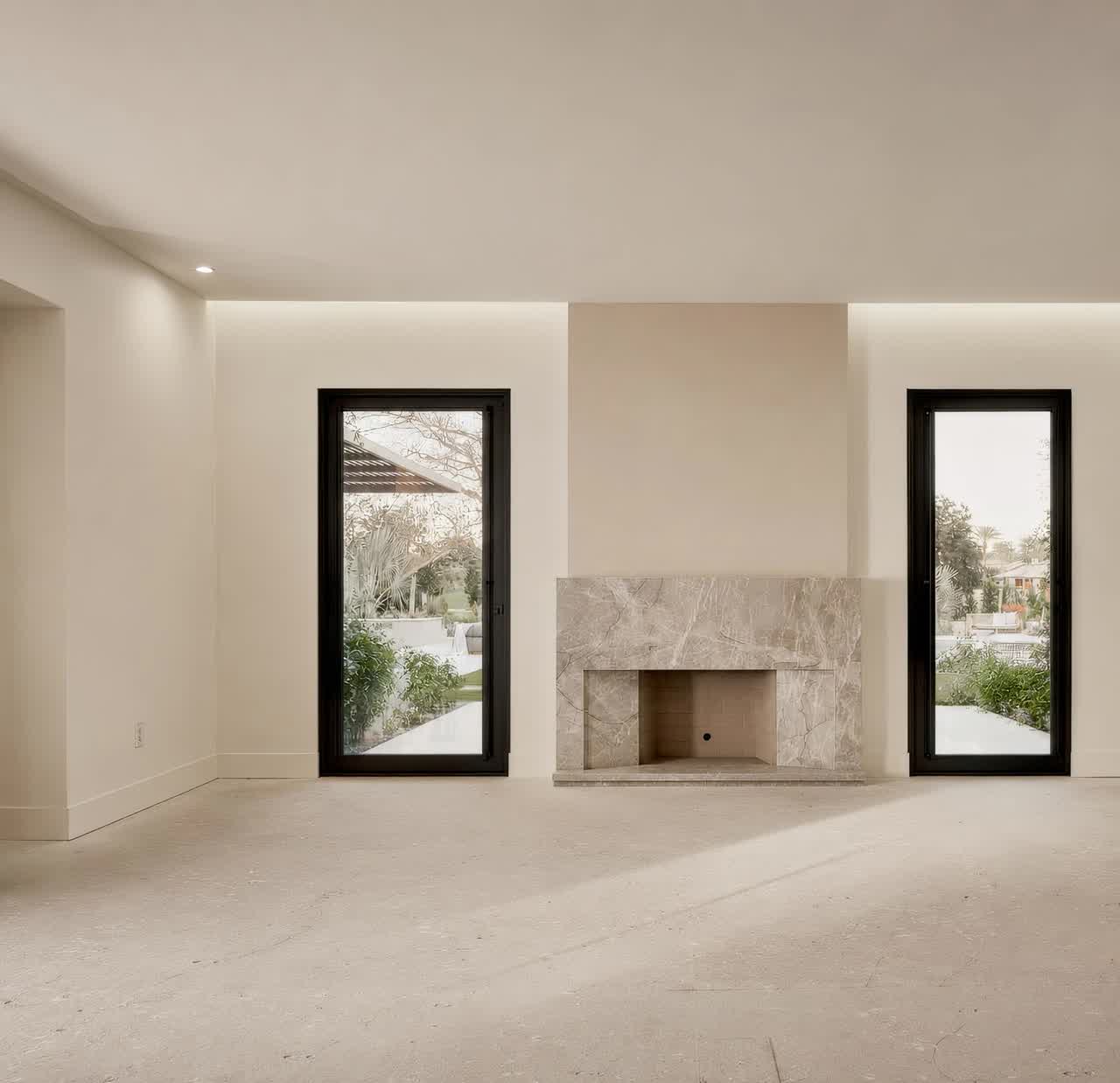 An empty room, before anything happens